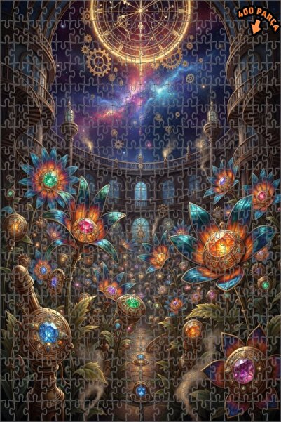 Teona Ahşap لغز خشبي ذو طبقتين من ستيوم كوزموس جاردن 400 قطعة 35x35