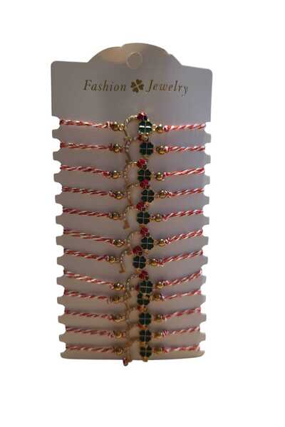 NoNameStore7 Set of 12 martisoras, Bracelet type, Adjustable size, Red string