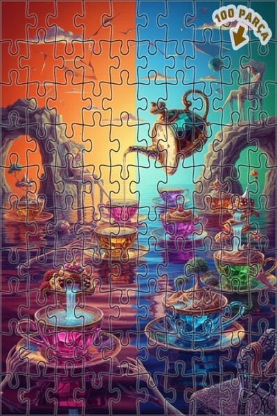 Teona Ahşap ألغاز خشبية رائعة على شكل أكواب كريستالية ذات طبقات مزدوجة 100 قط...