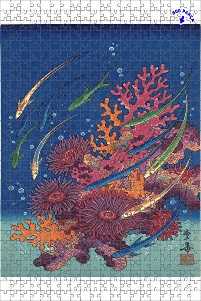 Teona Ahşap لوحة زيتية ذات طابع فائوني لحيوانات البحر، ألغاز خشبية مؤطرة بطبق...