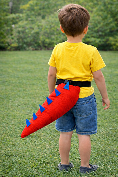 NURVİA SENSORY ÖZEL ÜRETİM Kırmızı Dinozor Kuyruğu