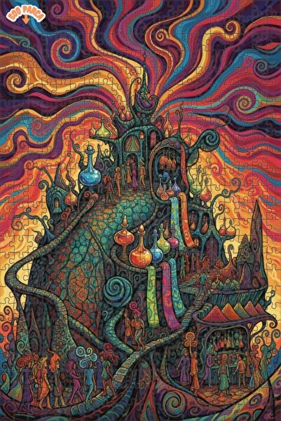 Teona Ahşap شاتو كولور إكسبلوس - لغز خشبي سحري ذو طابقين 500 قطعة 50x30