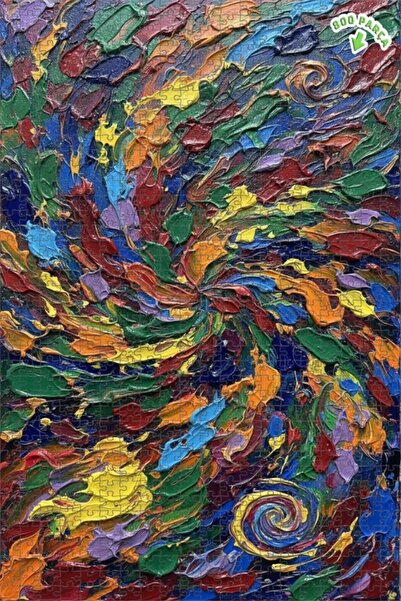 Teona Ahşap لوحة خشبية ذات طبقتين بتصميم ألوان دوارة نابضة بالحياة تشبه اللوح...