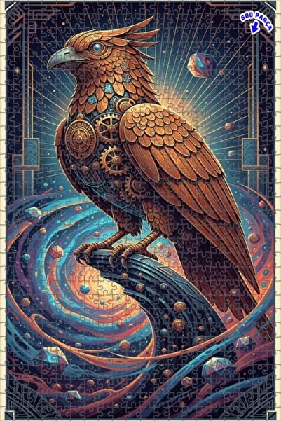 Teona Ahşap لغز خشبي مؤطر ذو طابقين من ميكانيكال وينجز آرت وركس 600 قطعة 50x35