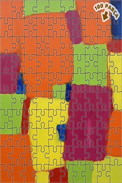 Teona Ahşap ألوان نابضة بالحياة، لوحة فنية تجريدية زيتية، ألغاز خشبية مؤطرة ب...