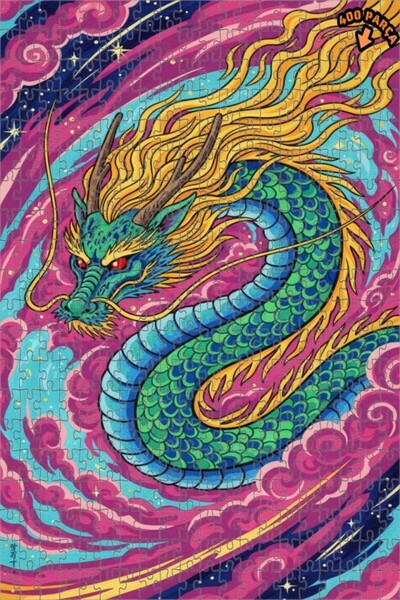 Teona Ahşap لغز خشبي بإطار مزدوج الطبقات من ديزاين دراغون آرت 400 قطعة 35x35