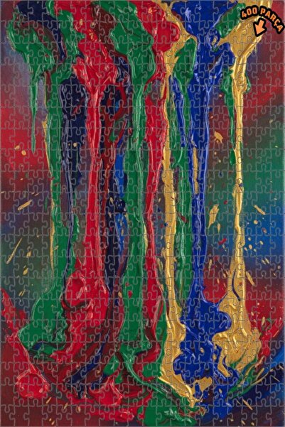 Teona Ahşap لغز خشبي مؤطر بطبقتين بنمط فني من Live Drop Paint، 400 قطعة، 35x3...
