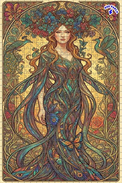 Teona Ahşap لغز خشبي مؤطر من طبقتين بتصميم آرت نوفو دوجا بيريسي، 600 قطعة، 50...