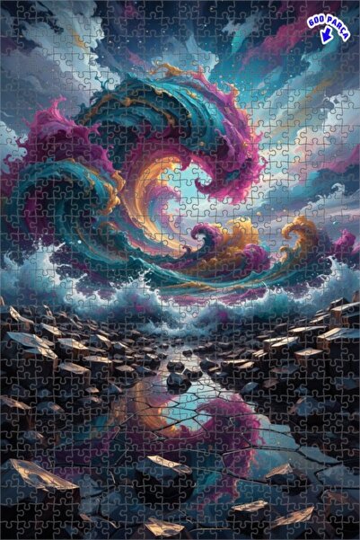 Teona Ahşap لغز خشبي مؤطر من ديف ويف آرت مكون من طبقتين 600 قطعة 50x35