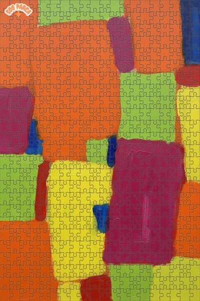 Teona Ahşap ألوان زاهية، فن تجريدي، طلاء زيتي، شكل خشبي مؤطر بطبقتين، 500 قطع...