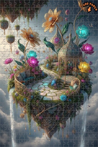 Teona Ahşap لغز خشبي مؤطر بطبقتين من ماسالي جاردن 400 قطعة 35×35