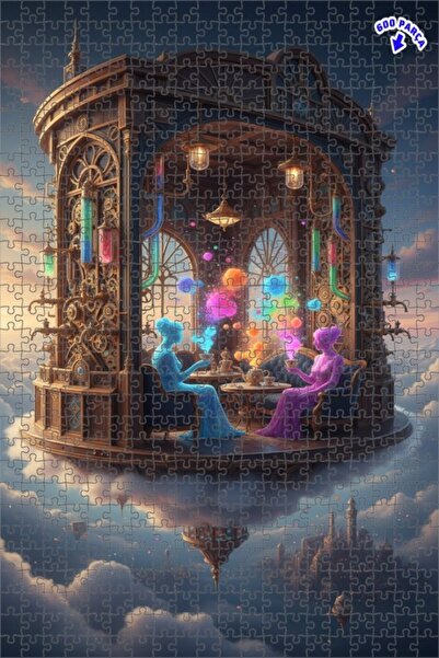 Teona Ahşap لغز خشبي مزدوج الطبقات على شكل برج بخاري حالم يضم امرأتين، 600 قط...