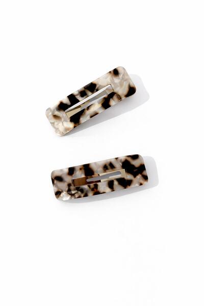 New Obsessions Ορθογώνια κούμπωμα τύπου καβούκι χελώνας, συσκευασία 2 τεμαχίων