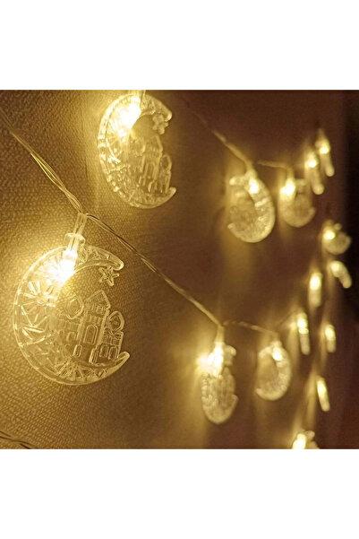 CT STONES Hilal Ve Cami Şekilli 3.5 Metre Usb Led Işık – 20 Led’Li Dekoratif ...