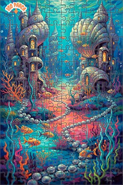 Teona Ahşap Magical Seashell City Oil Painting Look Wooden Puzzle 150 Pieces ...