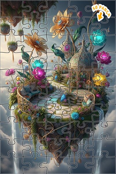 Teona Ahşap لغز خشبي مؤطر بطبقتين من ماسالي جاردن 50 قطعة 15×25