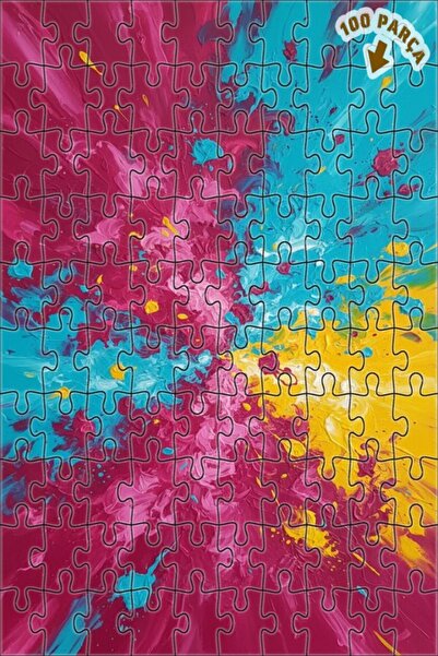 Teona Ahşap لغز خشبي بإطار مزدوج الطبقات 100 قطعة 25×25