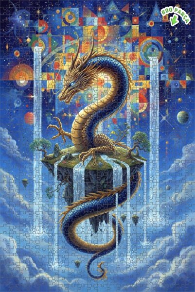 Teona Ahşap لغز خشبي مؤطر بطبقتين من دراغون تيل، 800 قطعة، 70×50