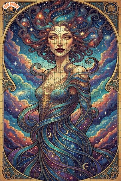 Teona Ahşap لغز خشبي بتصميم ألوان مائية من جالاكتيك بيوتي 500 قطعة 50x30