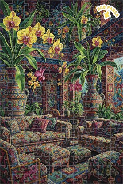 Teona Ahşap لوحة خشبية مؤطرة بطبقتين بتصميم زهرة الأوركيد من إكزوتيك سالون، 2...