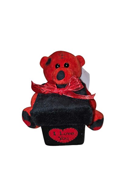 NoNameStore7 Teddy bear with gift box, 15 cm
