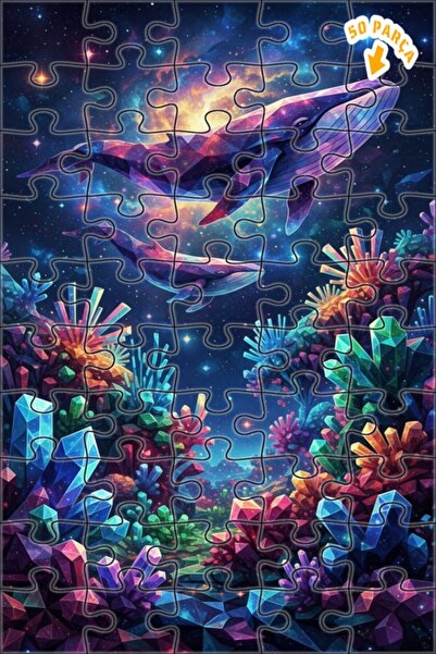 Teona Ahşap لغز خشبي ذو طبقتين بإطار من كريستال لاند جالاكتيك بالينا، 50 قطعة...