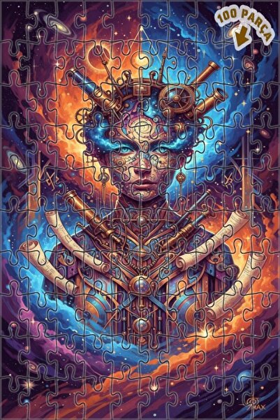 Teona Ahşap لغز خشبي ذو طبقتين بتصميم الرسوم المائية لحكماء النجوم، 100 قطعة،...