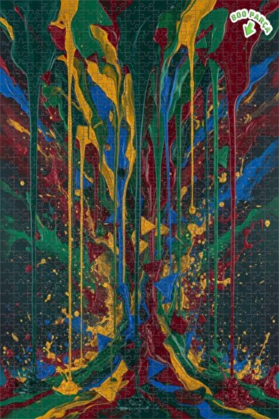 Teona Ahşap لغز خشبي مؤطر من طبقتين من Soyut Damla Art، 800 قطعة، مقاس 70x50