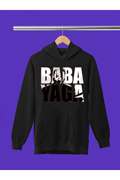 MAGORS Hanorac cu glugă din bumbac imprimat JOHN WICK, cu mânecă lungă, cu că...