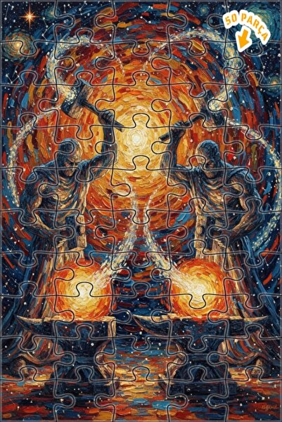 Teona Ahşap لغز خشبي مؤطر ذو طبقتين من سيرفيس آرت فور ميتالز، 50 قطعة، مقاس 1...