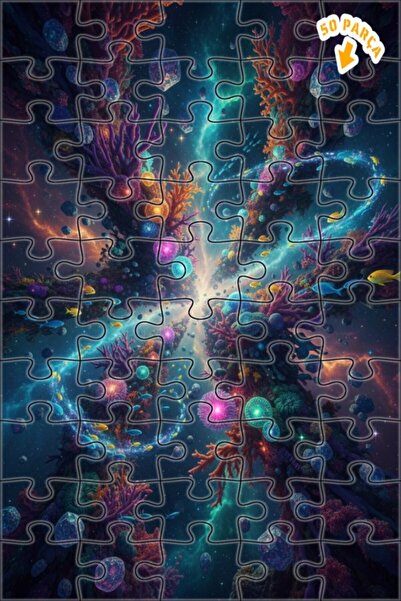 Teona Ahşap لغز خشبي ذو طبقتين من محيط البحر المرجاني الكوني 50 قطعة 15x25