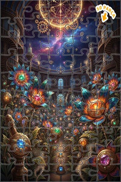 Teona Ahşap لغز خشبي ذو طبقتين من ستيروم كوزموس جاردن 50 قطعة مقاس 15x25