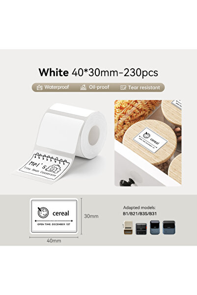 Choice3 White 4030 Niimbot Thermal Label 20-50mm Width Round/White/Color Adhe...