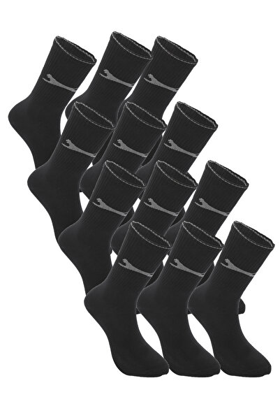 Slazenger Jago Set of 12 Men's Black Socks
