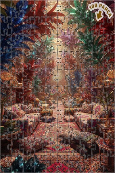 Teona Ahşap لغز خشبي مؤطر ذو طبقتين من سلسلة بوهيم فايرا بلانكا للرسم الزيتي،...