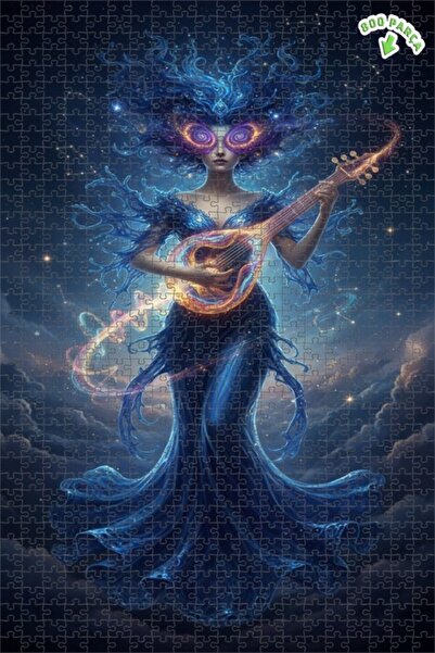 Teona Ahşap لغز خشبي بإطار مزدوج الطبقات بتصميم ميلودي الكون 800 قطعة 70×50