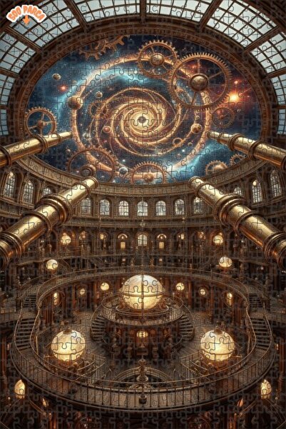 Teona Ahşap Mysterious Cosmic Observation House Oil Painting Lookalike Double...