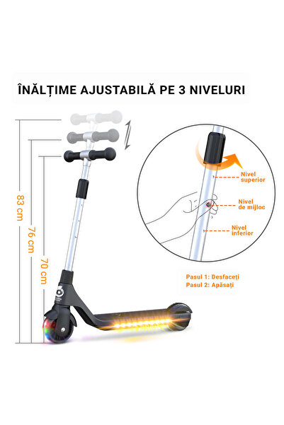Gentle Electric Trotineta electrica pentru copii Regrabila 8km/h Albastru