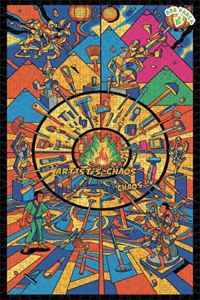 Teona Ahşap لغز خشبي مؤطر من طبقتين من آرتست كاوسو 800 قطعة 70x50
