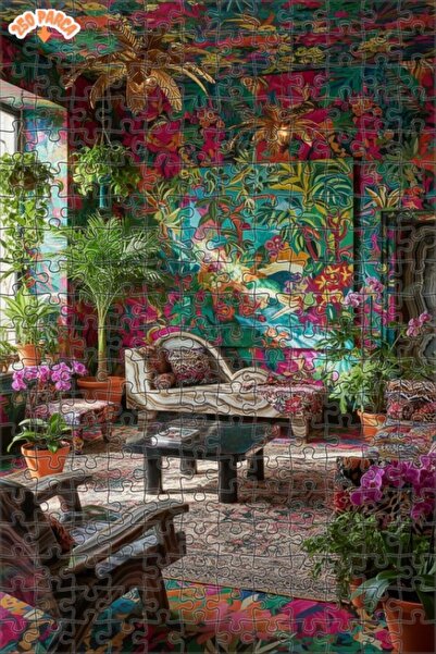 Teona Ahşap لغز خشبي بتصميم رسم زيتي مستوحى من الغابات الاستوائية 250 قطعة 30x30