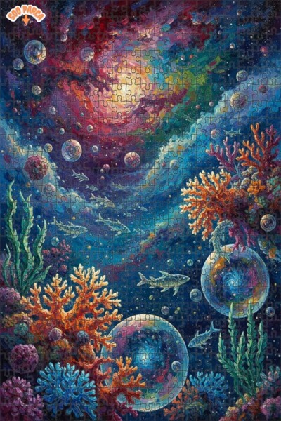 Teona Ahşap Universal Sea Dream Oil Painting Lookalike Modern Double-Decker F...