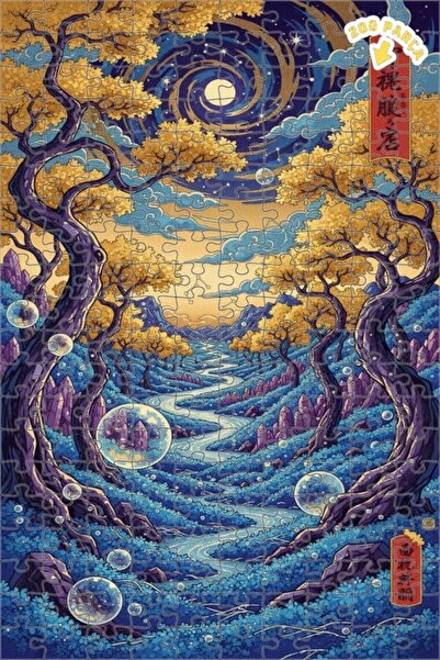 Teona Ahşap لغز الوادي الغامض، لوحة زيتية ذات طبقتين، لغز خشبي مؤطر، 200 قطعة...