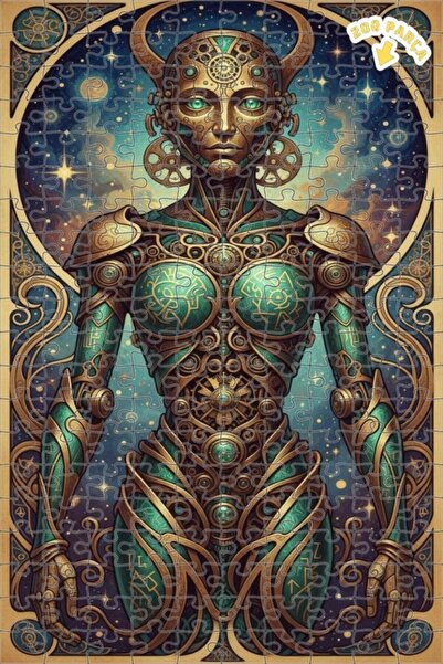 Teona Ahşap لغز كوزملي كوزميك الخشبي ذو الإطار المزدوج المصنوع من خشب الأندرو...