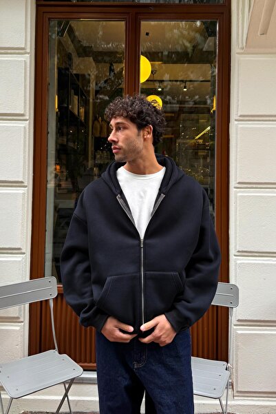 Flaw Wear basic Hanorac cu fermoar Indigo