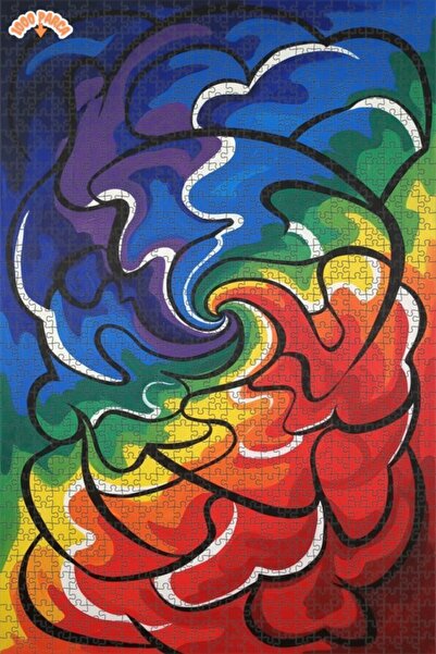 Teona Ahşap Rainbow Energy Oil Painting Lookalike Modern Double-Layer Framed ...
