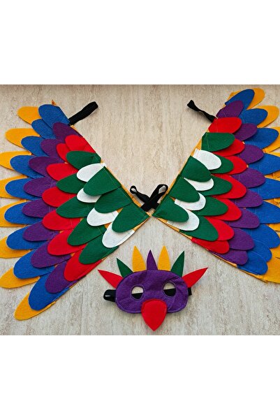 NURVİA SENSORY ÖZEL ÜRETİM Papağan Kuş Kostumü