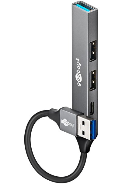 Other Hub USB Goobay Slim cu 4 porturi, USB-A la USB-C/USB-A, 5 Gbit/s | 74458