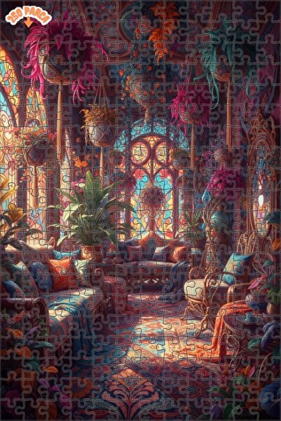Teona Ahşap لغز خشبي بإطار مزدوج الطبقات من بوهيم آرت، 250 قطعة، 30×30