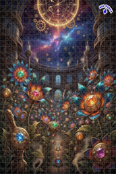 Teona Ahşap لغز خشبي بإطار مزدوج الطبقات من ستيم كوزموس جاردن 600 قطعة 50x35