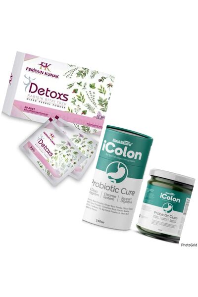 Yaz Gök Sağlık Feridun Kunak Detoxs + Black Natural Icolon Probiyotik Macun